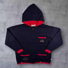 Load image into Gallery viewer, Vintage 90's Alice Sport Embroidered Tennis Motif Navy Blue Zip Hoodie
