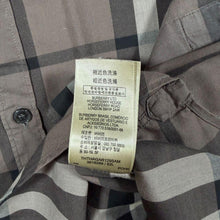 Load image into Gallery viewer, Burberry Brit Mens M Nova Check Shirt Brown Plaid Check Cotton Button Down
