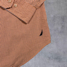 Load image into Gallery viewer, Nautica Classic Orange Check Long Sleeve Button-Down Shirt
