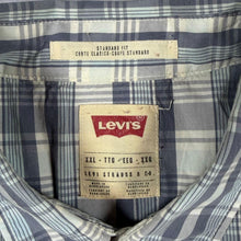 Load image into Gallery viewer, Levi's "Standard Fit" Blue White Mix Check Long Sleeve Cotton Shirt
