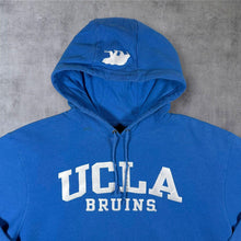Load image into Gallery viewer, Vintage Jansport "UCLA Bruins" Embroidered College Spellout Blue Hoodie

