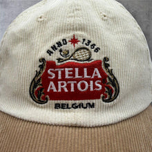 Load image into Gallery viewer, Stella Artois Corduroy Cap Cream Brown Anno 1366 Belgium Beer Baseball Hat
