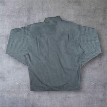 Load image into Gallery viewer, Vintage Adidas Khaki Navy White Check Heavy Cotton Long Sleeve Shirt
