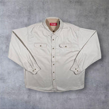Load image into Gallery viewer, Vintage Wrangler Classic Cream Cotton Double Pocket Long Sleeve Shirt
