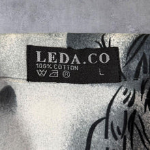 Load image into Gallery viewer, Early 00's Leda.Co Goth Y2K Tiger Animal Pattern Short Sleeve Shirt
