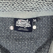 Load image into Gallery viewer, Weird Fish Classic Embroidered Mini Logo Grey-Blue Macaroni Knit 1/4 Zip Sweatshirt
