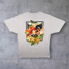 Load image into Gallery viewer, Obey Floral Skater Logo Graphic Cream Cotton Short Sleeve T-Shirt
