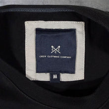 Load image into Gallery viewer, Crew Clothing Co. Embroidered Mini Logo Classic Black Cotton Short Sleeve T-Shirt
