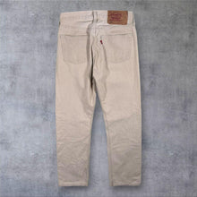 Load image into Gallery viewer, Vintage Levis 501XX Jeans W30 L30 Made in UK Cream Ecru Straight Leg 90s
