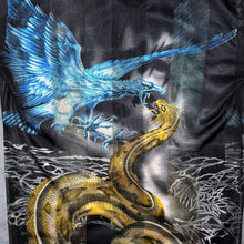 Load image into Gallery viewer, Early 00's Dian Dian Tong Goth Y2K Serpent Snake Black Mesh Short Sleeve Shirt
