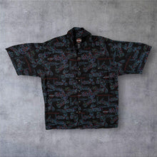 Load image into Gallery viewer, Harley Davidson Tori Richard Hawaiian Shirt M Black Motorcycle Print Vintage
