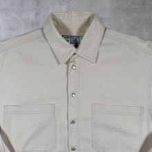 Load image into Gallery viewer, Vintage GO IN Western Style Cream Long Sleeve Cotton Popper Shirt
