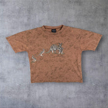 Load image into Gallery viewer, Vintage Aussie Themes Kangaroo Animal Wildlife Graphic Brown Tie Dye T-Shirt
