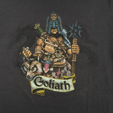 Load image into Gallery viewer, Vintage Wychwood Brewery "Goliath" Graphic Grey Black Cotton T-Shirt
