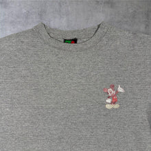 Load image into Gallery viewer, Vintage 90s Disney Mickey Unlimited T Shirt Grey Embroidered Mickey Mouse Large
