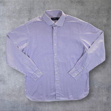 Load image into Gallery viewer, Polo Ralph Lauren Mens 16.5 42 L Purple Stripe Cotton Button Shirt
