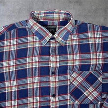 Load image into Gallery viewer, Vintage Lafayette Blue Red Plaid Check Long Sleeve Cotton Flannel Shirt
