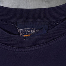 Load image into Gallery viewer, Vintage The Sweater Shop Embroidered Spellout Navy Blue Cotton Single Stitch T-Shirt
