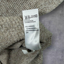 Load image into Gallery viewer, M&amp;S 100% Lambswool Jumper Mens M 38-40 Beige V Neck Pure Wool Woolmark
