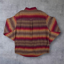 Load image into Gallery viewer, Vintage Woolrich Blanket Stripe Shirt XXL Red Brown Outdoor Flannel Button Up
