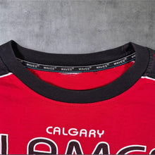 Load image into Gallery viewer, NHL Calgary Flames Ice Hockey Logo Graphic Red Long Sleeve Cotton T-Shirt
