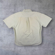 Load image into Gallery viewer, Tommy Hilfiger Green White Striped Short Sleeve Cotton Button-Down Shirt

