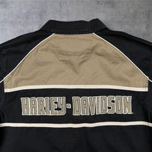 Load image into Gallery viewer, Harley Davidson American Legend Shirt Mens XL Embroidered Black Brown Biker
