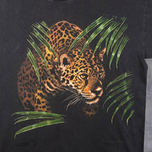 Load image into Gallery viewer, Vintage Harlequin Jaguar Cat Animal Wildlife Graphic Black Single Stitch T-Shirt

