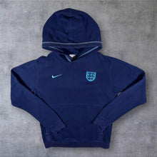 Load image into Gallery viewer, Nike England Football Embroidered Logo Blue Pullover Hoodie
