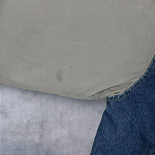 Load image into Gallery viewer, Vintage 90s Anchor Blue Denim Varsity Bomber Jacket M Two Tone Y2K Streetwear
