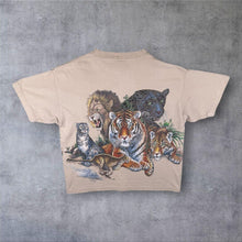 Load image into Gallery viewer, Vintage 90's Habitat Wilderness Animal Wildlife Graphic Single Stitch Beige T-Shirt
