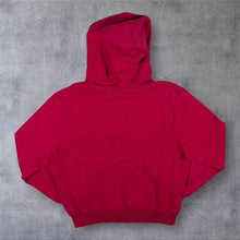 Load image into Gallery viewer, Nike Sportswear Red Classic Pullover Hoodie M Black Embroidered Swoosh
