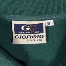 Load image into Gallery viewer, Vintage Giorgio By Local Boyz Nautical Polo Shirt Mens XL Green Cream Striped
