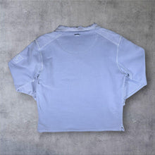 Load image into Gallery viewer, Chatham Washed Blue Quarter Zip Sweatshirt XL Nautical Preppy Coastal Pullover

