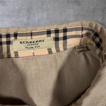 Load image into Gallery viewer, Burberry London Shirt Mens XXL Beige 100% Linen Made Portugal Slim Fit
