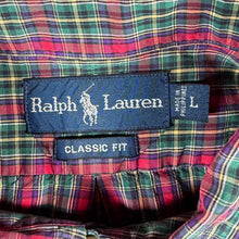 Load image into Gallery viewer, Vintage Ralph Lauren Shirt L XL Tartan Plaid Classic Fit Yellow Pony Long Sleeve
