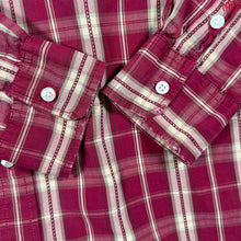 Load image into Gallery viewer, Wrangler Western "Casual Fit" Red White Plaid Check Long Sleeve Cotton Shirt
