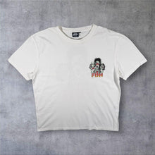 Load image into Gallery viewer, Weird Fish Band Parody Cartoon Spellout Graphic White Cotton T-Shirt
