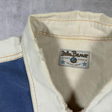 Load image into Gallery viewer, Vintage John Baner Aztec Pattern Cowboy Western White Cream Cotton Short Sleeve Shirt
