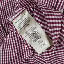Load image into Gallery viewer, Burberry Brit Mens M Red Gingham Check Shirt 100% Cotton Long Sleeve

