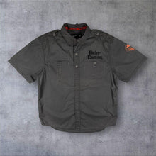 Load image into Gallery viewer, Harley Davidson Genuine MotorClothes Mens L Grey Embroidered Biker Shirt
