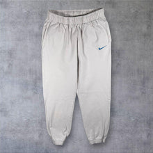 Load image into Gallery viewer, Nike Joggers Mens Medium Short Light Grey Blue Embroidered Swoosh Sweatpants
