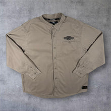 Load image into Gallery viewer, Harley Davidson Shirt Mens 2XL Beige MotorClothes Spellout Biker Workwear Y2K
