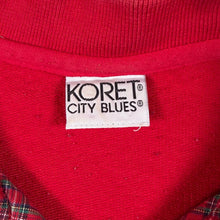Load image into Gallery viewer, Vintage 90’s Koret City Blues Embroidered Patchwork Collared Red Sweatshirt

