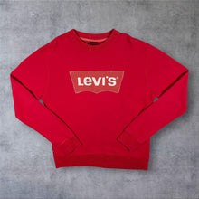 Load image into Gallery viewer, Levi's Red Tab Batwing Logo Crewneck Sweatshirt Red Men's Large L Pullover
