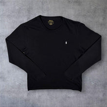 Load image into Gallery viewer, Polo Ralph Lauren Classic Mini Logo Black Long Sleeve Cotton T-Shirt
