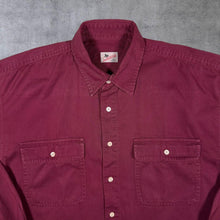 Load image into Gallery viewer, Vintage Camargue Western Style Burgundy Red Cotton Long Sleeve Shirt
