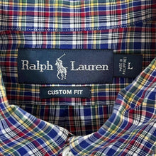 Load image into Gallery viewer, Vintage Ralph Lauren "Custom Fit" Plaid Check Mini Logo Long Sleeve Button-Up Cotton Shirt

