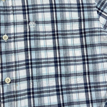 Load image into Gallery viewer, Vintage Timberland Mens S Plaid Check Shirt Blue White Long Sleeve 90s Style
