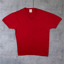 Load image into Gallery viewer, Tommy Hilfiger Denim Classic Red Cotton Lycra Stretch Short Sleeve V-Neck T-Shirt
